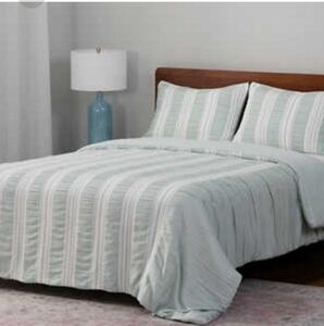 Berkshire life waffle stripe comforter set